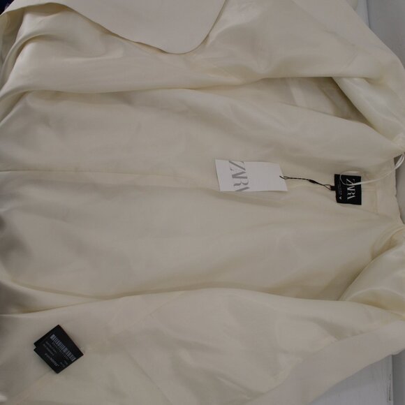 NEW Zara blazer womens M-L oversize blazer with a johnny collar two button peak - Picture 16 of 16